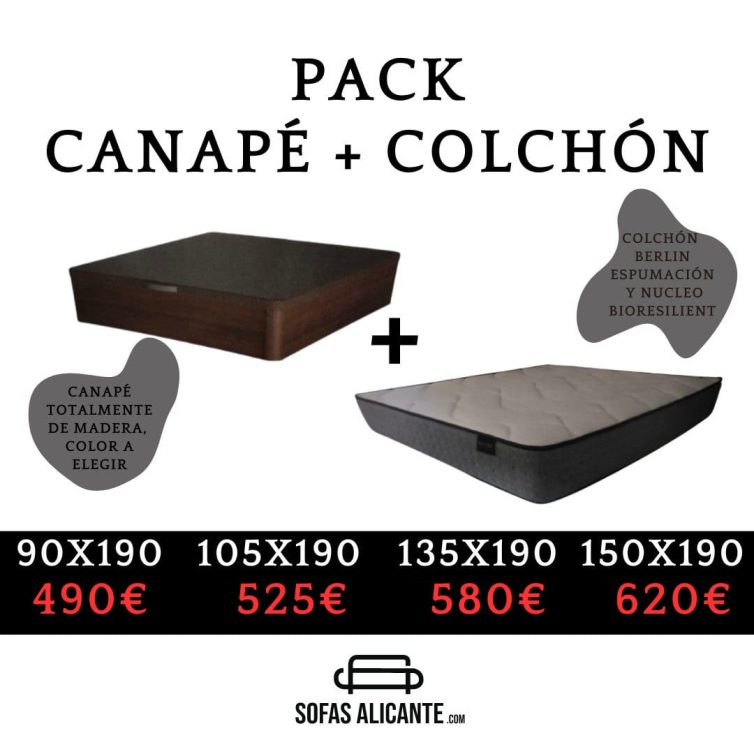 Pack Canapé + Colchón